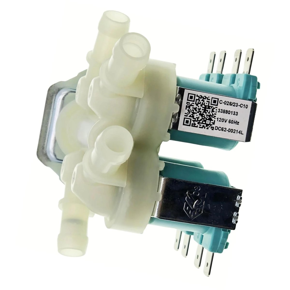DC62-00214L Cold Water Inlet Valve Compatible with Samsung Washer, Replaces AP4341988 PS4208703 1925067