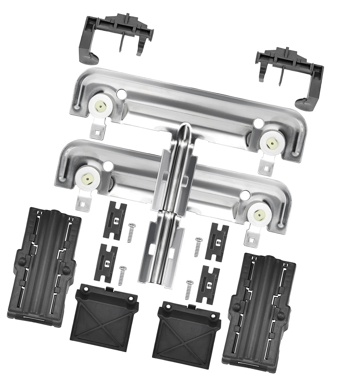 W10350375 Dishwasher Upper Rack Adjuster Kit Compatible with Whirlpool KitchenAid Kenmore, Replaces W10712395 AP5957560 W10250159 PS10065979