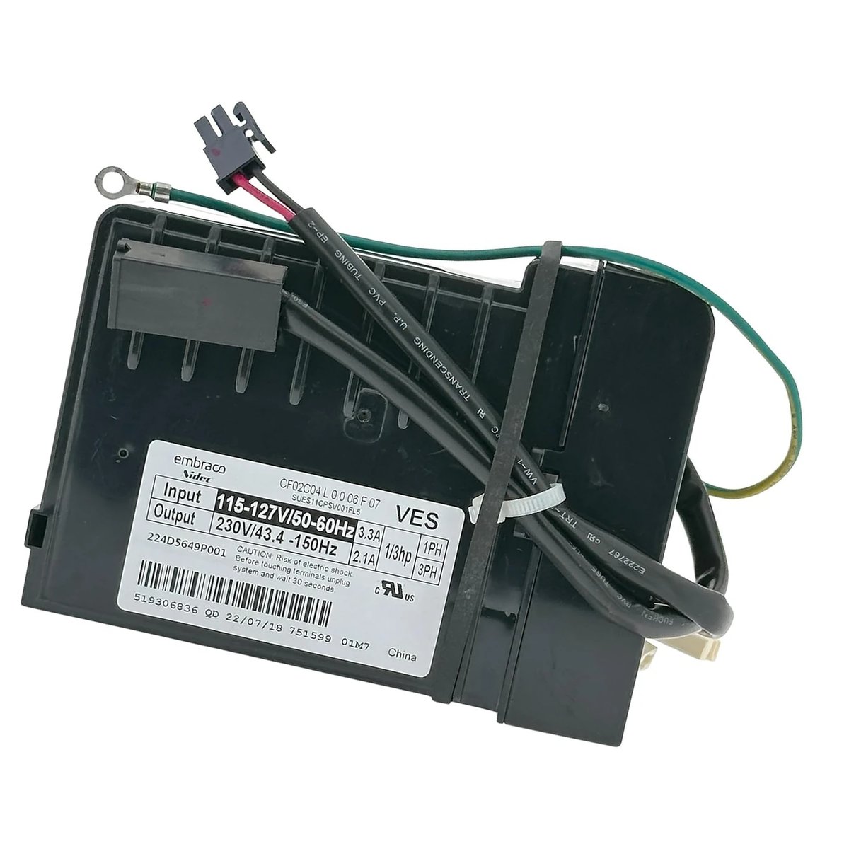 WR55X36435 Refrigerator Inverter Control Board Compatible with GE Café Monogram Haier, Replaces AP7176581 PS16660026 519306836 224D5649P001