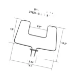 318255002 Oven Bake Element Compatible with Frigidaire Electrolux Gibson Kenmore Westinghouse Kelvinator, Replaces 318255006 318255000 5303310512 AP5590131 PS3633414