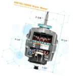 4681EL1008A Drum Drive Motor Compatible with LG Kenmore Dryers, Replaces AP4438218 4681EL1002A 4681EL1006A 4681EL1008B 4681EL1008H 4681EL1008K PS3523290 1330330