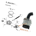 DD93-01013A Dishwasher Circulation Pump Motor BLDC Compatible with Samsung, Replaces AP6244455 PS12085715 4546134 VSM-E26A0