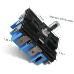 W10434452 Dual Element Control Switch Compatible with Whirlpool Maytag KitchenAid Amana, Replaces WPW10434452 AP6021365 PS11754687 2118918