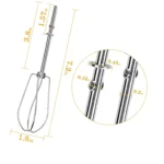 W10490648 Hand Mixer Beater 2-Pack Compatible with KitchenAid Whirlpool, Replaces WPW10490648 AP6022244 3181106 8212346 W10240913