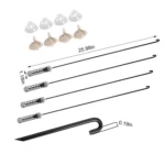 W10780045 Suspension Rod Kit Compatible with Whirlpool Maytag Amana Kenmore, Replaces AP5971396 W10537442 W10780053 W10821951 W10821956