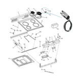 WB2X8228 Surface Burner Receptacle & Wire Kit Compatible with GE Hotpoint Kenmore, Replaces AP2013499 PS242972 WB62X5358