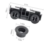 WD28X27241 Dishwasher Rack Carrier and Roller Kit Compatible with GE Hotpoint Haier, Replaces WD12X10438 WD12X10439 WD12X10446 WD12X28078 AP6990367