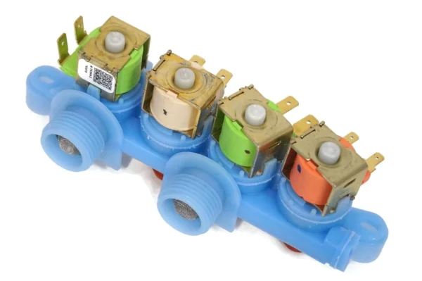 WH13X26637 Quad Water Inlet Valve Assembly Compatible with GE Hotpoint, Replaces WH13X24058 AP6282070 PS12171559 4546358