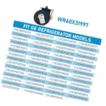 WR60X31997 Ice Box Fan Motor Compatible with GE Cafe Monogram Hotpoint, Replaces AP6978662 PS12744140 4964240